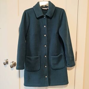 Denim & Co Teal Coat